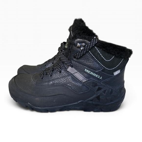 Merrell Shoes - Merrell Aurora 6 Ice+ Black Waterproof Winter Boots Women's 9 Leather